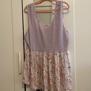 Be Stage- Lavender Floral Baby Doll top 3XL- Boutique top NWT